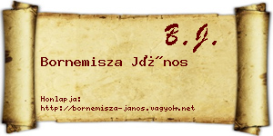 Bornemisza János névjegykártya