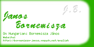 janos bornemisza business card